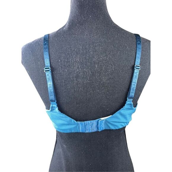 Victoria secrets 36D soft Tshirt lightly lined wireless blue bra - Picture 3 of 4